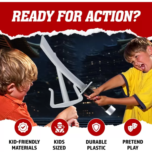 imageLiberty Imports Ninja Warrior Toy Weapons Role Playset Kids Pretend Play Dress Up Battles Costume AccessoriesSet 2