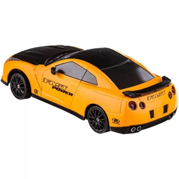 imageLiberty Imports RC Drift Car 124 24GHz 4WD Remote Control Sport Racing OnRoad Vehicle with LED Light Batteries and Drift Tires BlueYellow