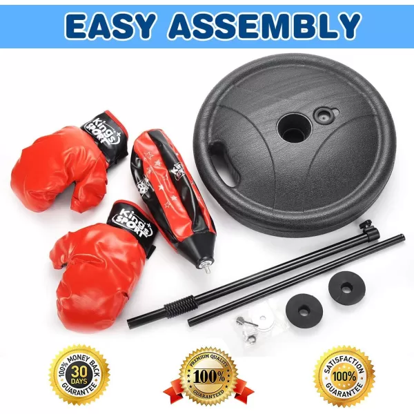imageLiberty Imports Sport Boxing Set Punching Bag with Gloves  Punching Ball for Kids Adjustable Height  43 inches