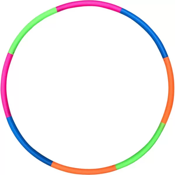 imageKids Exercise Hoop Snap Together Detachable Adjustable Weight Size Plastic Toy Hoops  Spinning Rings for Sports Exercise Playing 32Inch