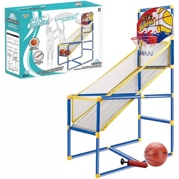 imageLiberty Imports Kids Arcade Basketball Hoop Shot Game Set  Indoor Sports Shooting System with Mini Hoop Inflatable Ball and Pump