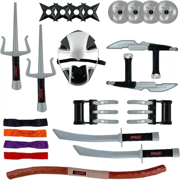 imageLiberty Imports Ninja Warrior Toy Weapons Role Playset Kids Pretend Play Dress Up Battles Costume AccessoriesSet 2