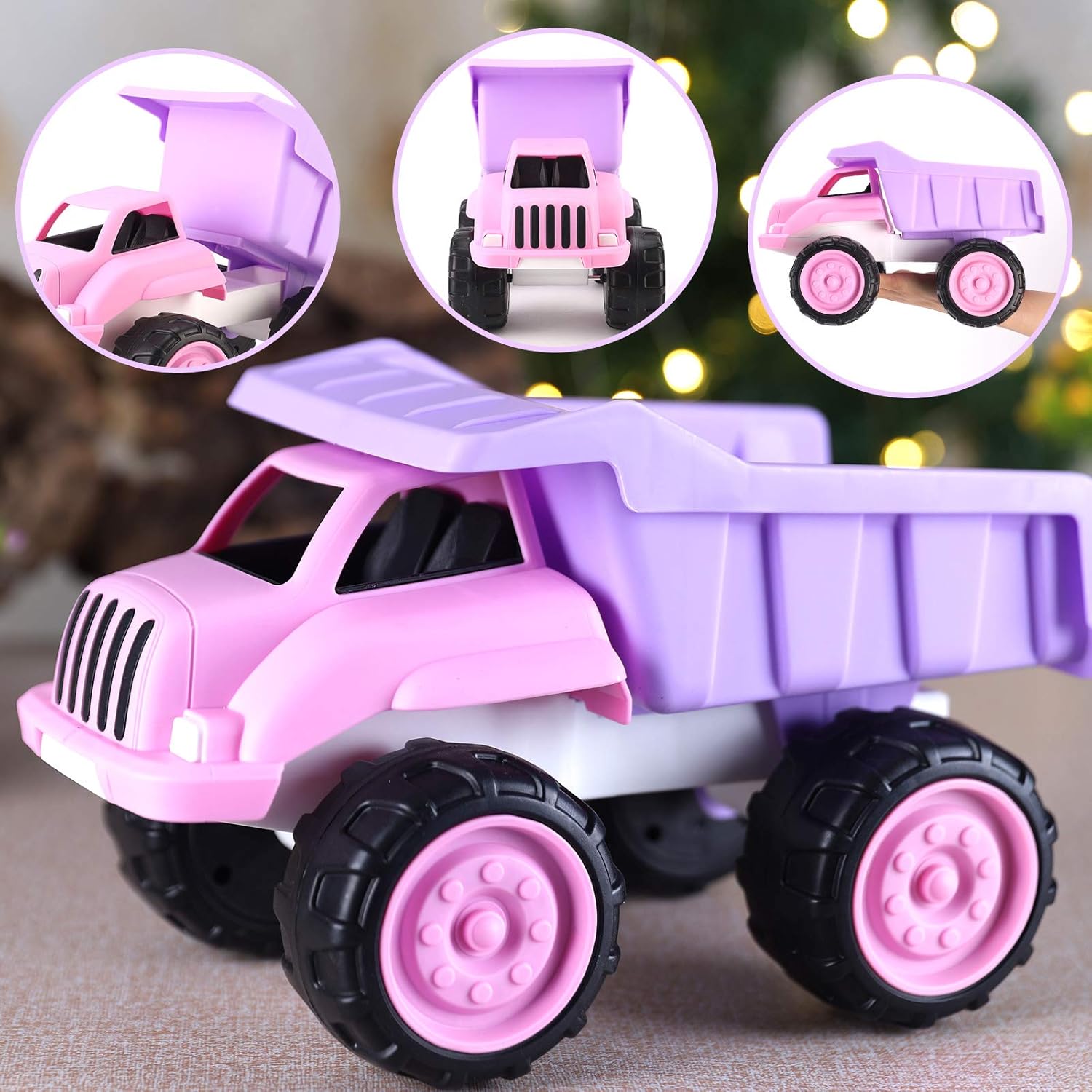 imageLiberty Imports Big Plastic Dump Truck in Pink Color for Toddlers and Girls  Large Tilting Dumper Free Play Toy Vehicle for Kids Indoor and Outdoor Imaginative Play