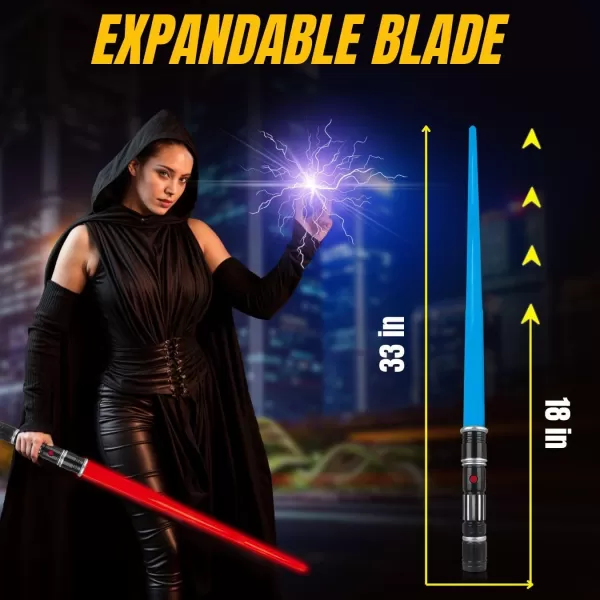 image12 Pack LED Light Up Sabers Set  Motion Sensitive Retractable Swords with FX Sound Effects for Kids Party Supplies Bulk Party Favors and Cosplay