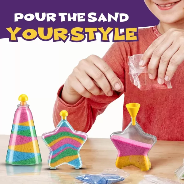 image12 Pack Sand Art Kits for Kids  Create Your Own Colored Sand Art Includes 12 Bottles Funnels Sticks 48 Bags of Sand for Arts and Crafts Schools Birthday Party Favors Bulk 1 Dozen