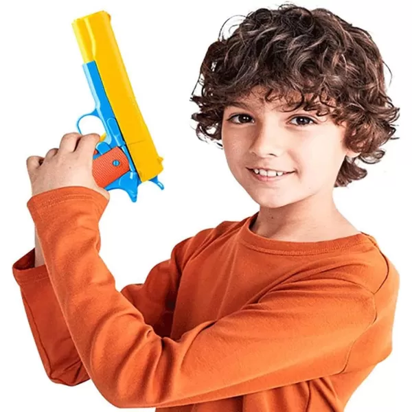 image2 Pack  Kids Toy Gun Realistic 11 Scale Colt M1911 for Training or Play Pistol with Soft Rubber Bullets Ejecting Magazine and Pull Back Action