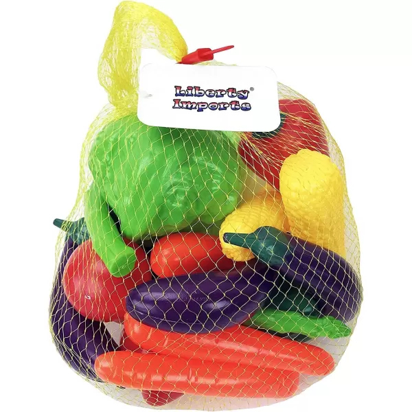 image20 Pieces Play Vegetables Playset  LifeSized Toy Food for Kids Kitchen Healthy Farmers Market Grocery Pretend Play Plastic Toy Set for Toddlers