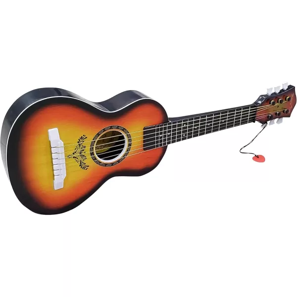 image23quot Acoustic Guitar Kids 6 String Toy Guitar  Realistic Steel Strings  Beginner Practice First Musical Instrument for Children Toddlers Cherry SunburstAmber