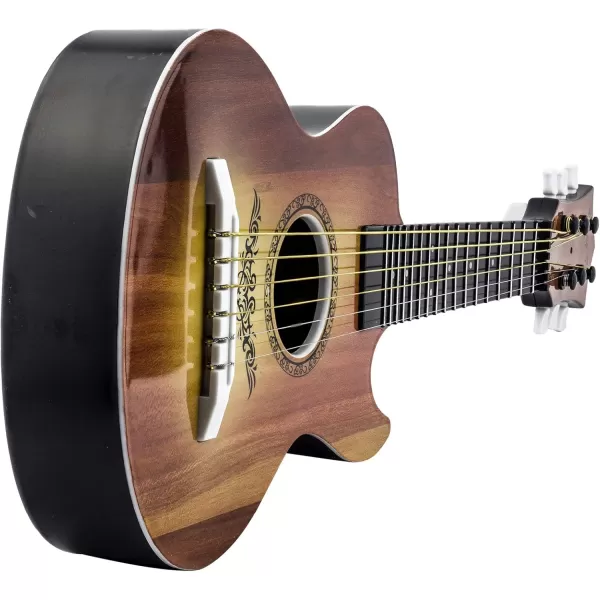 image23quot Acoustic Guitar Kids 6 String Toy Guitar  Realistic Steel Strings  Beginner Practice First Musical Instrument for Children Toddlers Cherry SunburstBrown
