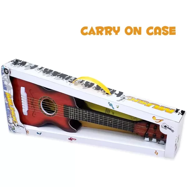 image23quot Acoustic Guitar Kids 6 String Toy Guitar  Realistic Steel Strings  Beginner Practice First Musical Instrument for Children Toddlers Cherry SunburstMahogany