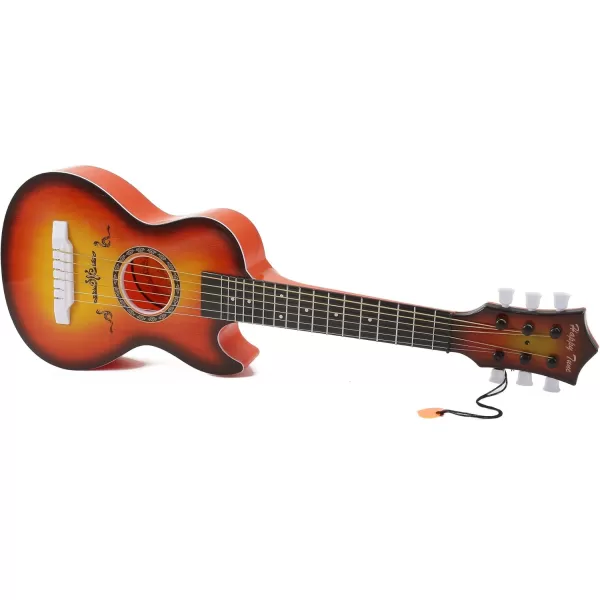 image23quot Acoustic Guitar Kids 6 String Toy Guitar  Realistic Steel Strings  Beginner Practice First Musical Instrument for Children Toddlers Cherry SunburstCherry Sunburst