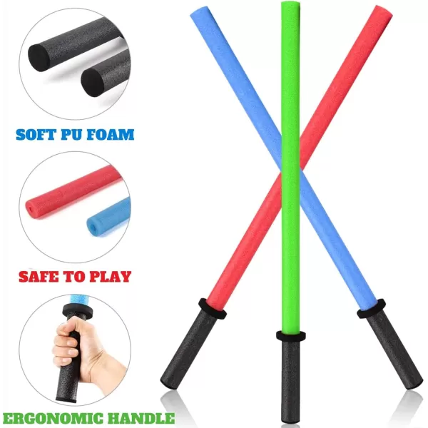 image29Inch Pool Noodles Foam Light Saber Toy Swords  Kids Bulk Party Favors  Ideal for Pools Backyard Summer Outdoors Play 6 Pack12 Pack