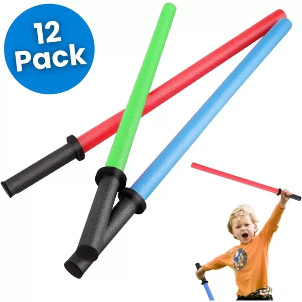 image29Inch Pool Noodles Foam Light Saber Toy Swords  Kids Bulk Party Favors  Ideal for Pools Backyard Summer Outdoors Play 6 Pack12 Pack