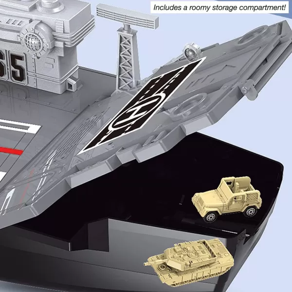 image33Inch Aircraft Carrier Mega Playset  Ultimate Military Battle Set for Boys with Realistic Battleship Fighter Jets Toy Soldier Figures Military Vehicles for Kids Imaginary Pretend Play