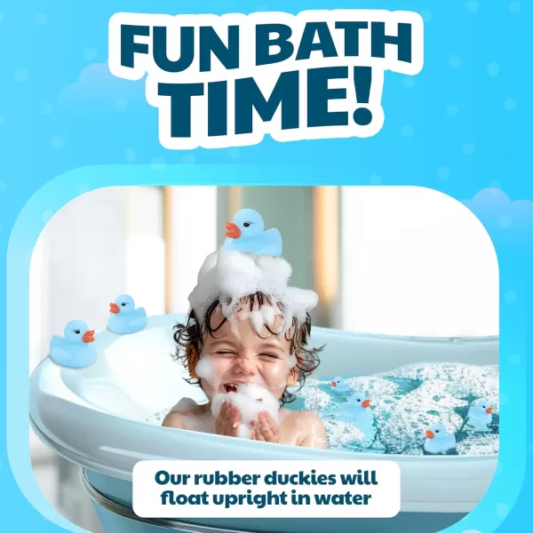 image36 Pieces Classic Rubber Duck Bath Toys  No Holes BPA Free Floating Duckies for Boys Baby Shower Party Favors Kids Gifts BlueBlue