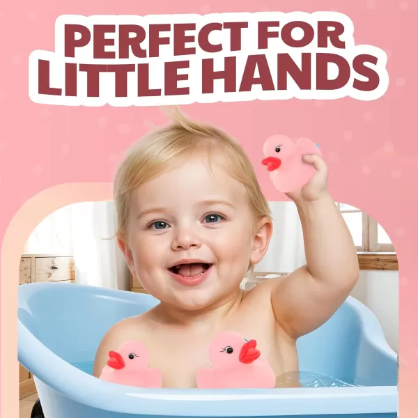 image36 Pieces Classic Rubber Duck Bath Toys  No Holes BPA Free Floating Duckies for Boys Baby Shower Party Favors Kids Gifts BluePink