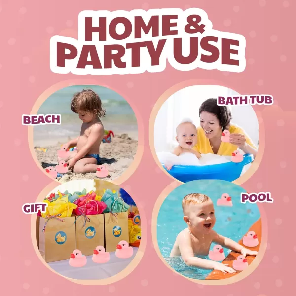 image36 Pieces Classic Rubber Duck Bath Toys  No Holes BPA Free Floating Duckies for Boys Baby Shower Party Favors Kids Gifts BluePink