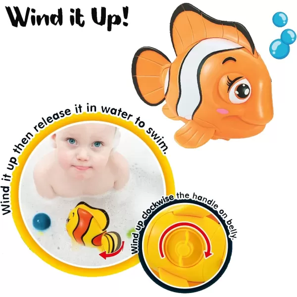 image6 PCS Swimming Wind Up Bath Toys  Sea Animals in The Bathtub Windup Motorized Kids Water Bathtime Fun