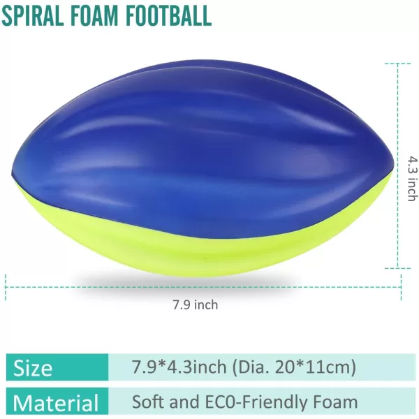 image85quot Foam Spiral Football PU Coated High Density Soft Balls Set of 3 for Kids Sports Training Practice Indoor Outdoor Play