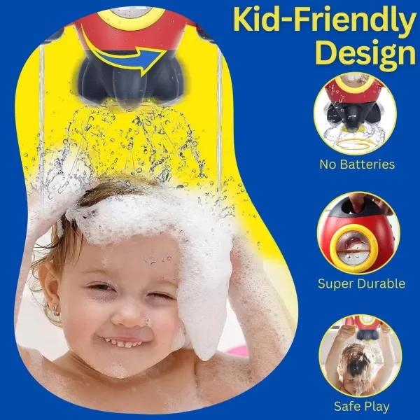 imageBaby Bath Toys Space Rocket Shape Bathtub Toys for Toddlers Spray Water Toys w Rotating Fountain Bathroom Shower Toys for Infants Aged 18 Months 2 3 4 5 Years Old Kids Girls Boys