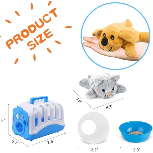 imageDeluxe Complete Vet Pet Care Play Set  Veterinarian Pretend Doctor Role Play Grooming Toy Kit with Plush Dog ampamp Cat 34 Pcs