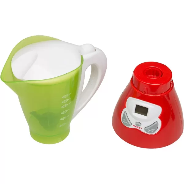 imageJunior Smoothie Maker Juicer Set  Electric Toy Mixer Juice Blender with Plastic Play Food Kitchen Toys for Kids Lights and Sounds for Imaginative Play