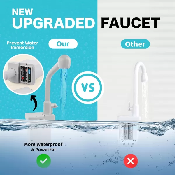 imageKids Toy Kitchen Sink Faucet Replacement Accessories for Pretend Play Sinks with Running Water
