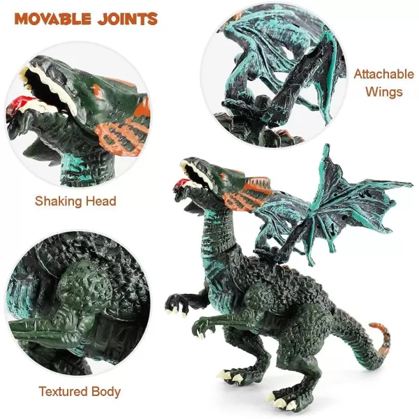 imageLiberty Imports 12 Pack Deluxe 3D Action Figures Realistic Figurine Puzzles in Jurassic Hatching Eggs  Ideal Kids Toy Party Favors Bulk Supplies Dragons