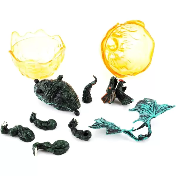 imageLiberty Imports 12 Pack Deluxe 3D Action Figures Realistic Figurine Puzzles in Jurassic Hatching Eggs  Ideal Kids Toy Party Favors Bulk Supplies Dragons