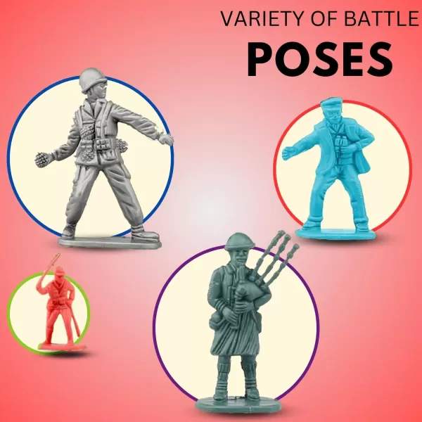 imageLiberty Imports 120 PCS Army Men Toy Soldiers ampamp Battle Vehicles Military Action Figures Deluxe Bucket Set  World War II Little Plastic Action Figurines for Kids Boys Imaginary Play