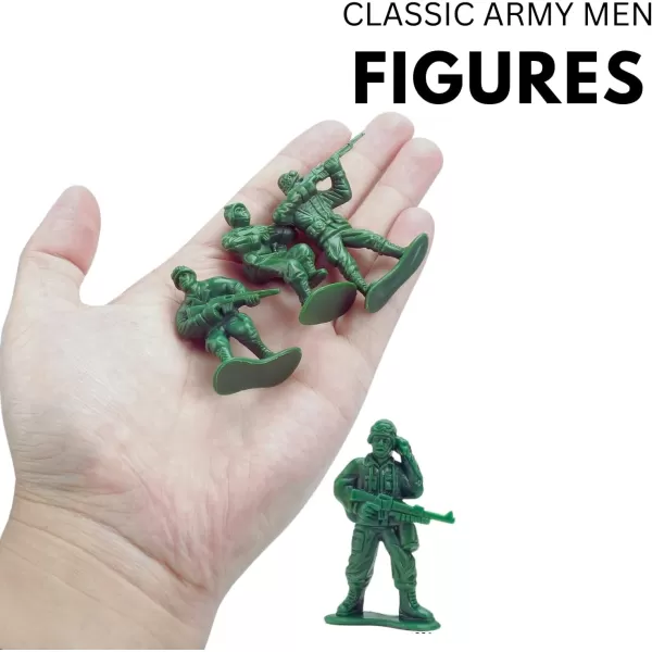 imageLiberty Imports 120 PCS Army Men Toy Soldiers ampamp Battle Vehicles Military Action Figures Deluxe Bucket Set  World War II Little Plastic Action Figurines for Kids Boys Imaginary Play
