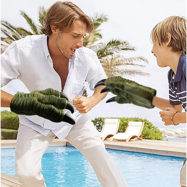 imageLiberty Imports 2 Pack Dinosaur Claws Toys Oversized Dino Velociraptor Rubber Realistic Jurassic Claws for Kids Cosplay Roleplay Costume Accessories