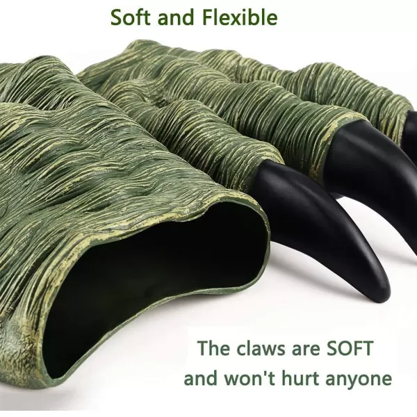imageLiberty Imports 2 Pack Dinosaur Claws Toys Oversized Dino Velociraptor Rubber Realistic Jurassic Claws for Kids Cosplay Roleplay Costume Accessories