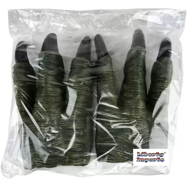 imageLiberty Imports 2 Pack Dinosaur Claws Toys Oversized Dino Velociraptor Rubber Realistic Jurassic Claws for Kids Cosplay Roleplay Costume Accessories