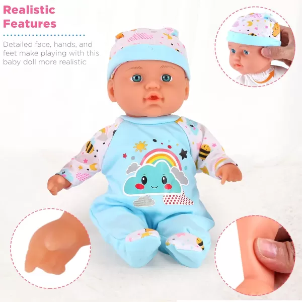 imageLiberty Imports 2 Pack Twin Baby Dolls Playset  12quot Realistic Soft Body Talking Newborn Boy ampamp Girl Toy Dolls with Magic Milk Bottles Accessories for Kids Imaginative Pretend Play Nursing