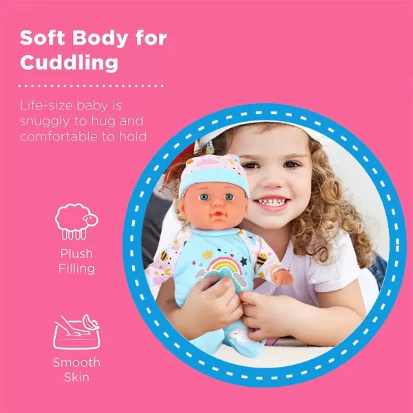imageLiberty Imports 2 Pack Twin Baby Dolls Playset  12quot Realistic Soft Body Talking Newborn Boy ampamp Girl Toy Dolls with Magic Milk Bottles Accessories for Kids Imaginative Pretend Play Nursing