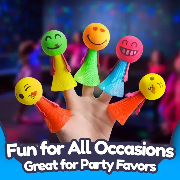 imageLiberty Imports 24 PCS Jumping Emoticon Popper Spring Launchers LED Light Up Toy Bouncy Party Favors Supplies and Goodie Bag Fillers for Kids Toddlers Classic EditionLight Up Edition