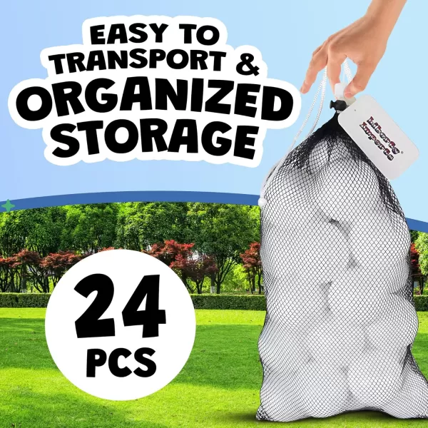 imageLiberty Imports 24 Pack Toddler ampamp Little Kids Replacement T Balls 25quot Plastic Baseballs with Durable Mesh Bag  2 Dozen Practice Toy Balls for Softball and Baseball Training