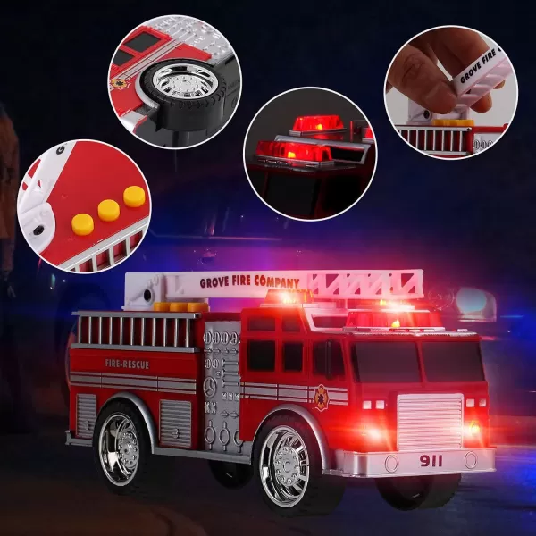 imageLiberty Imports 3in1 True Hero Emergency Rescue Vehicles Kids Toy Cars Playset  Ambulance Fire Truck and Police Car with 3Button LED Light and Sound Effects