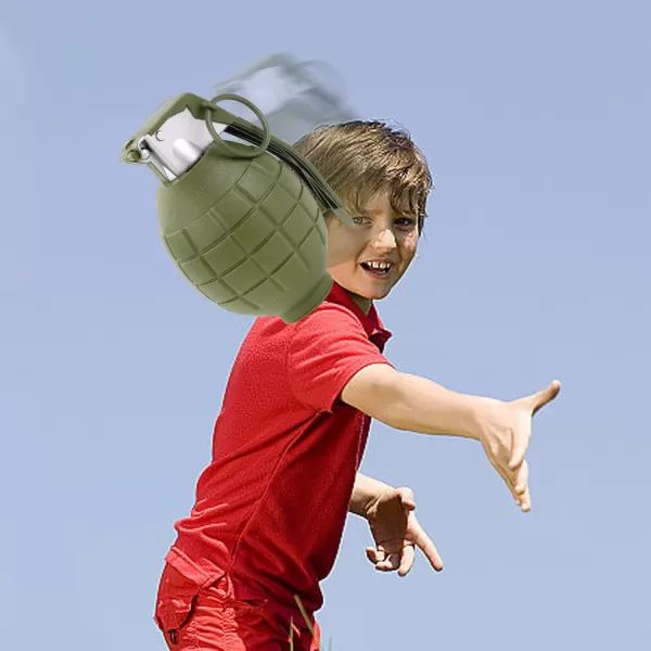 imageLiberty Imports 4 Pack Kids Toy Military Army Pretend Play Plastic Hand Grenades with Realistic Sound Effects