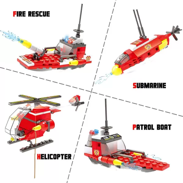 imageLiberty Imports 736 Pieces City Police Station ampamp Car Building Blocks Set with 3 Police Cars Toy Cop Patrol Car Prison Car Construction Toy Building Bricks Kit Gift for Boys Girls 612Fire Rescue