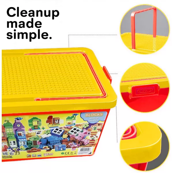 imageLiberty Imports Big Building Blocks 166 Pieces with Storage Organizer Box Large Bricks Set Educational Learning Classic Construction Toy Set for Toddlers Kids  Compatible with Duplo
