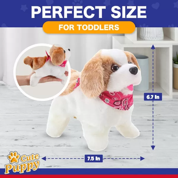 imageLiberty Imports Flip Over Puppy  Battery Operated Mechanical Jumping Little Pet Dog  Flipping Toy That Somersaults Walks Sits Barks for Toddlers ampamp Kids