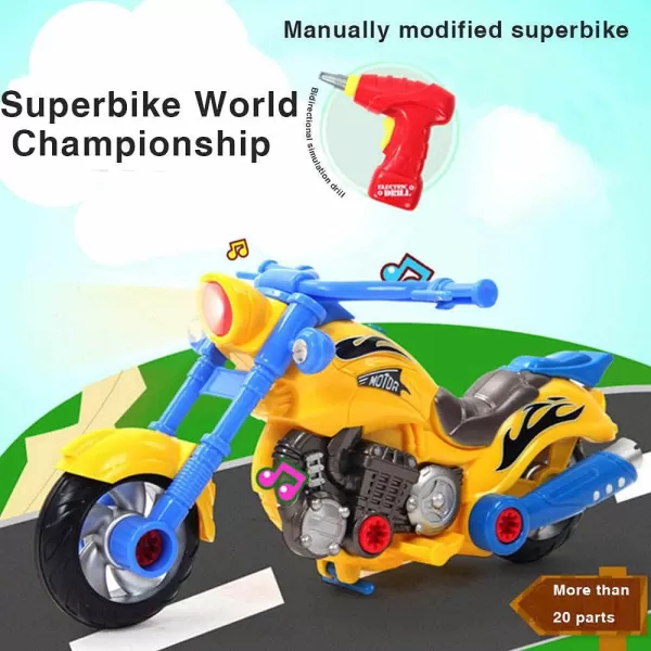 imageLiberty Imports Kids Take Apart Toys  Build Your Own Toy Motorcycle Vehicle Construction Playset  Realistic Sounds and Lights with Tools and Electric Power Drill
