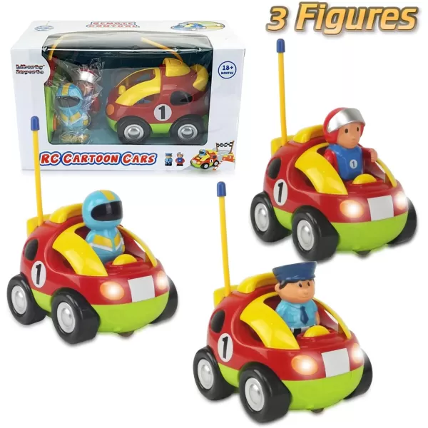 imageLiberty Imports My First Cartoon RC Race Car Radio Remote Control Toy for Baby Toddlers Children