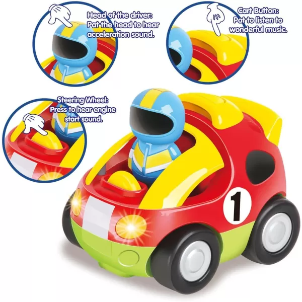 imageLiberty Imports My First Cartoon RC Race Car Radio Remote Control Toy for Baby Toddlers Children