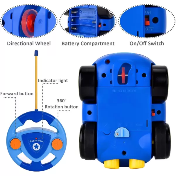 imageLiberty Imports My First Cartoon RC Remote Control Cars for Toddlers Ages 13 Radio Control Toy for Baby Kids 18 Months Police Car