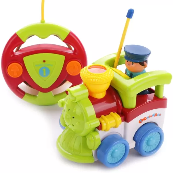 imageLiberty Imports My First Cartoon RC Remote Control Cars for Toddlers Ages 13 Radio Control Toy for Baby Kids 18 Months Train