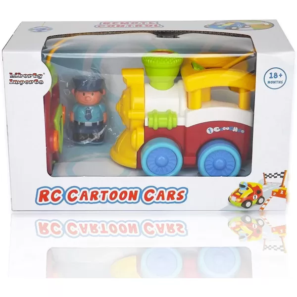 imageLiberty Imports My First Cartoon RC Remote Control Cars for Toddlers Ages 13 Radio Control Toy for Baby Kids 18 Months Train