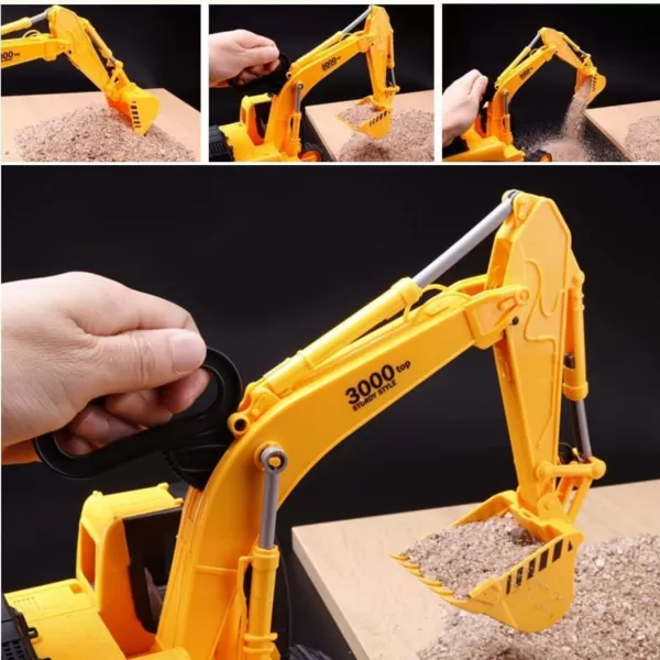 imageLiberty Imports Oversized Construction Excavator Kids Toy Play Truck Large Digger Vehicle for Boys with Realistic Movable Claw Tracks 122 Scale Model